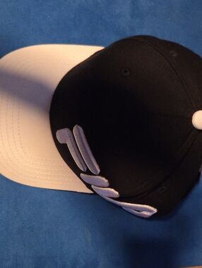 Fila Black and White Men's Baseball Cap with Embroidered Logo